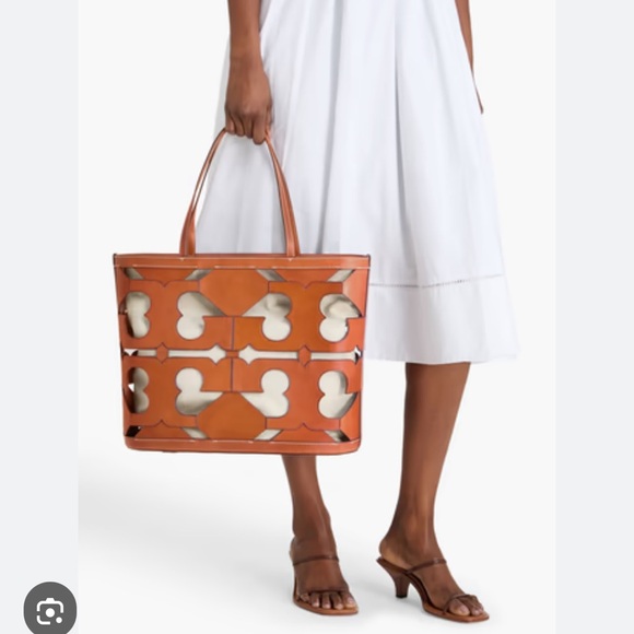 Tory Burch Ella Cutout Logo Tote Bag